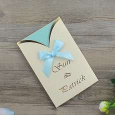 Elegant Pocket Invitation Card Wedding Card Customized Thank You Card 